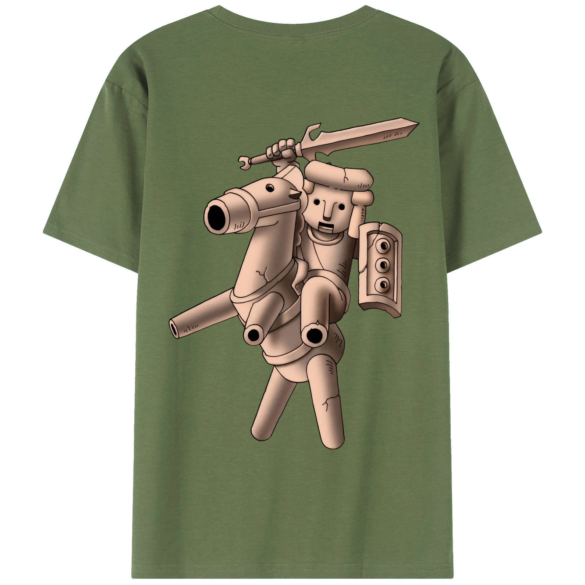 （画像用） ドラゴンクエスト Doragon Kuesuto Dragon Quest 綿100％ メンズ半袖Tシャツ（バックプリント） 通気性